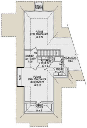 Future Second Floor for House Plan #940-00009