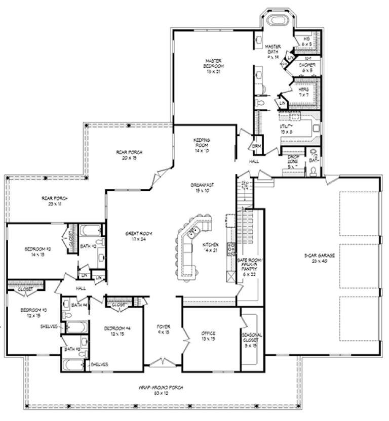 House Plan House Plan #17819 Drawing 1