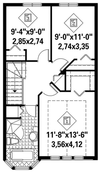 Upper for House Plan #6146-00231