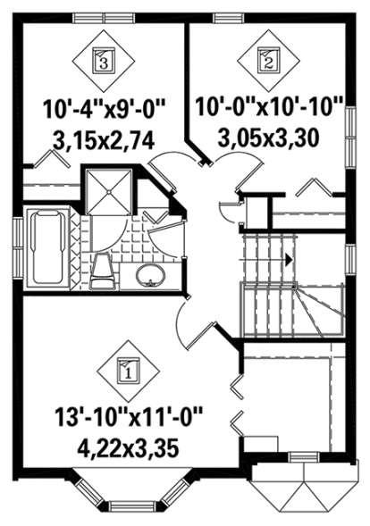 Upper for House Plan #6146-00234