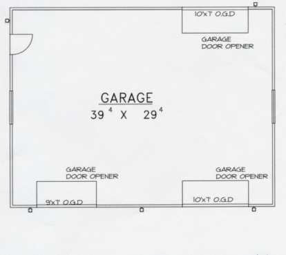 Garage Floor for House Plan #039-00417