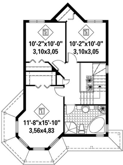 Upper for House Plan #6146-00238