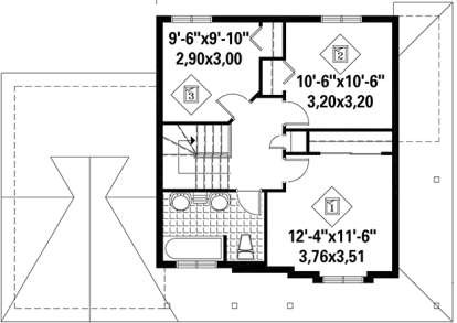 Upper for House Plan #6146-00243