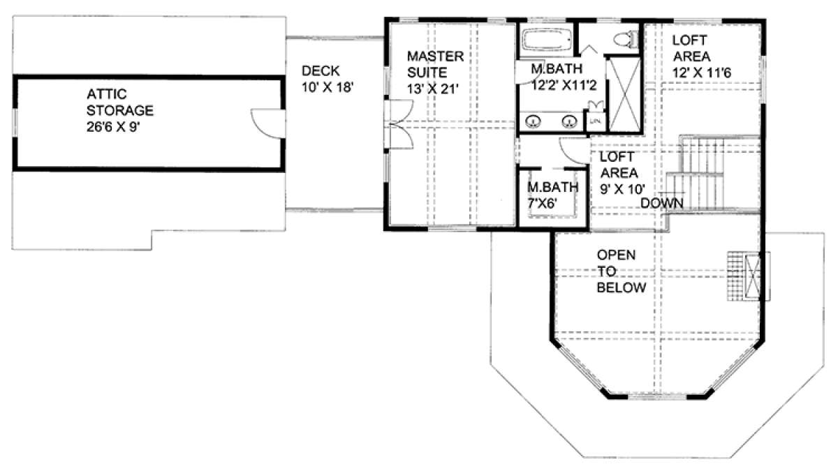 Upper for House Plan #039-00636