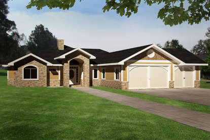 2 Bed, 2 Bath, 3261 Square Foot House Plan - #039-00641