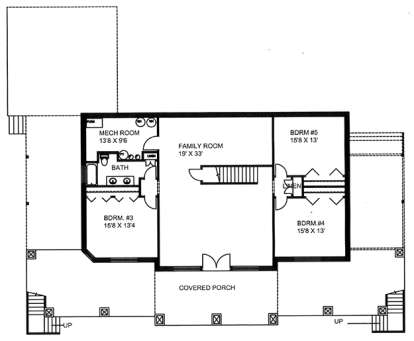 Basement for House Plan #039-00644