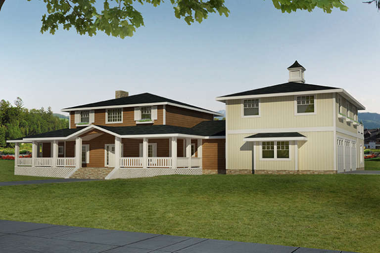 Farmhouse House Plan #039-00646 Elevation Photo