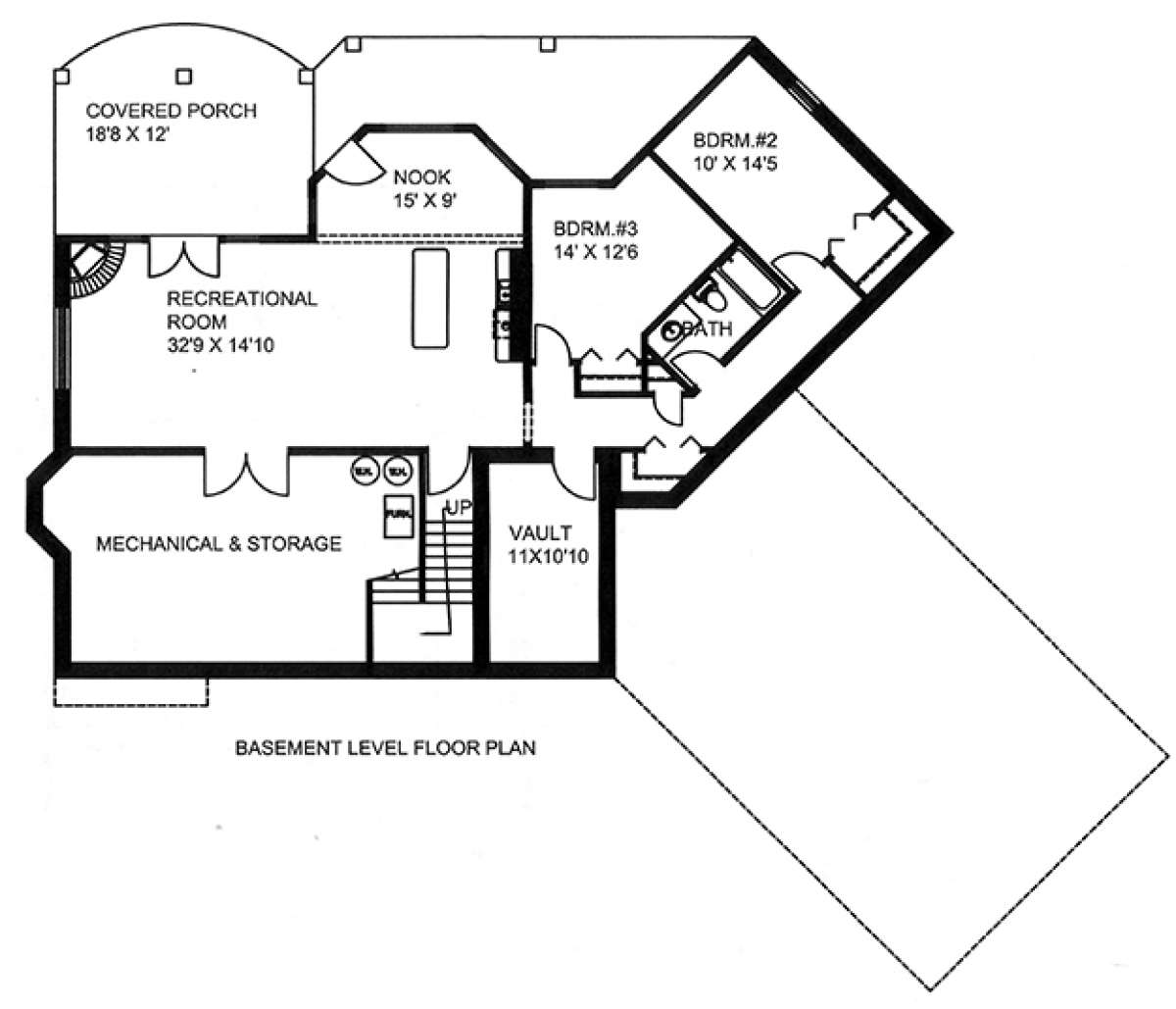 Basement for House Plan #039-00654