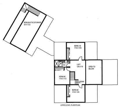 Upper for House Plan #039-00657