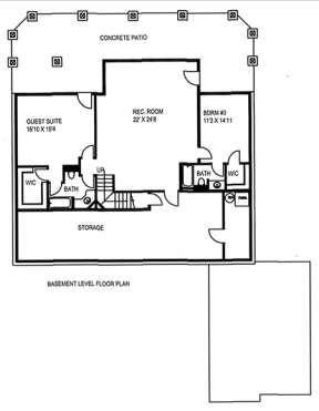 Basement for House Plan #039-00658