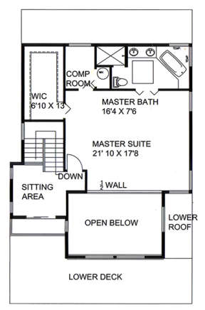 Upper for House Plan #039-00660