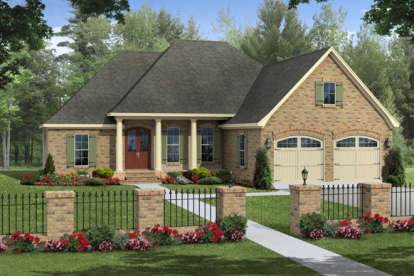 European House Plan #348-00265 Elevation Photo