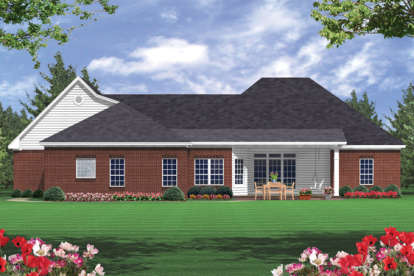 Ranch House Plan #348-00268 Elevation Photo