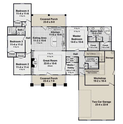Main Floor  for House Plan #348-00271