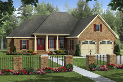 European House Plan #348-00273 Elevation Photo