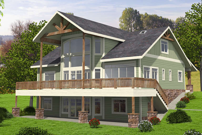 House Plan House Plan #17893 Rear Elevation