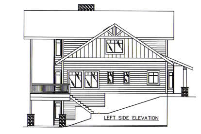 Lake Front House Plan #039-00662 Elevation Photo