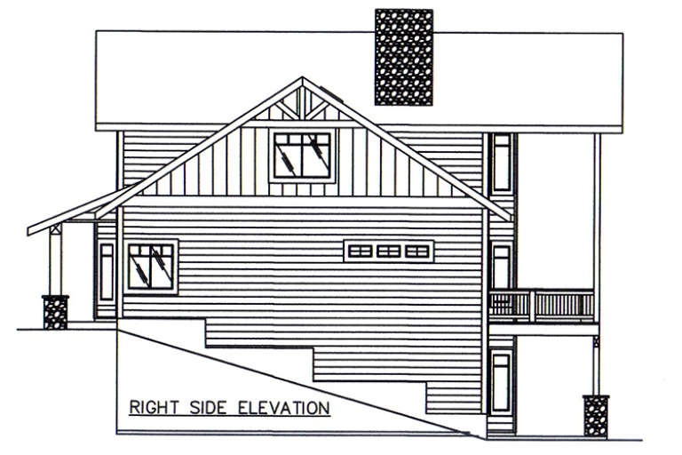 Lake Front House Plan #039-00662 Elevation Photo