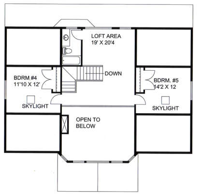 Upper for House Plan #039-00662