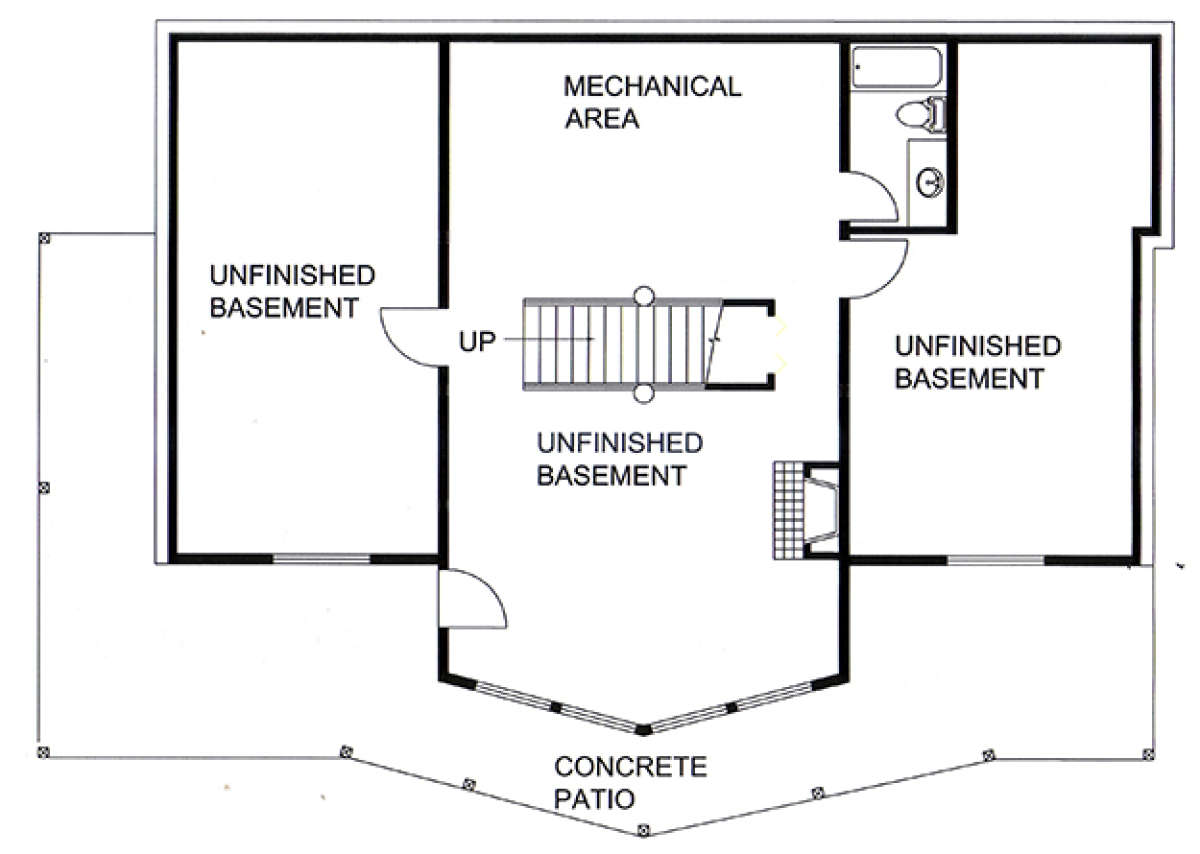 Basement for House Plan #039-00663