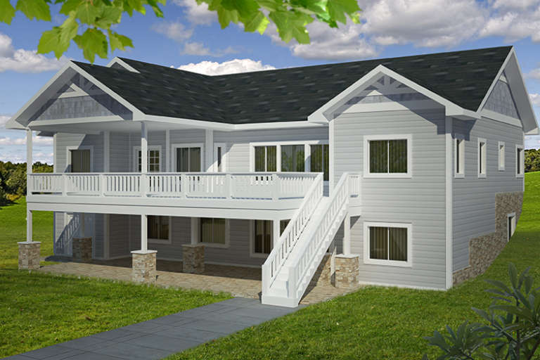 House Plan House Plan #17895 Rear Elevation