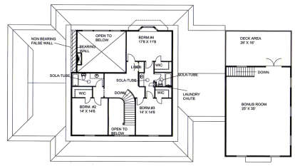 Upper for House Plan #039-00666