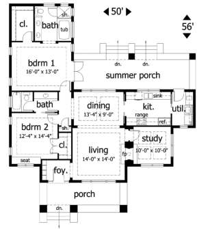 Floor Plan for House Plan #028-00024