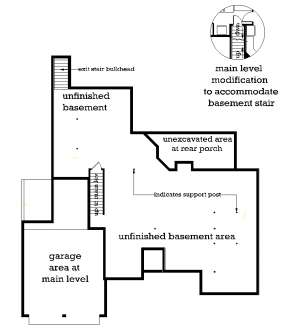 Basement Floor Plan for House Plan #048-00103