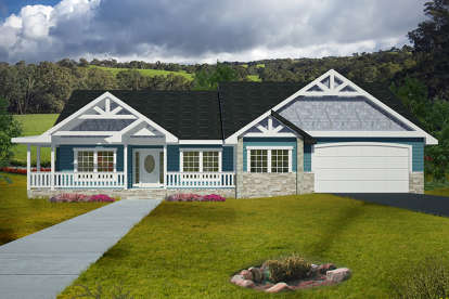 2 Bed, 2 Bath, 2588 Square Foot House Plan - #039-00669