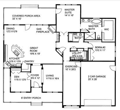 House Plan House Plan #17900 Drawing 1