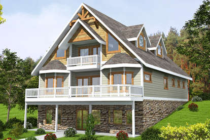 Mountain House Plan #039-00670 Elevation Photo