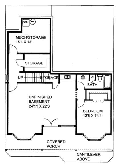 Basement for House Plan #039-00670