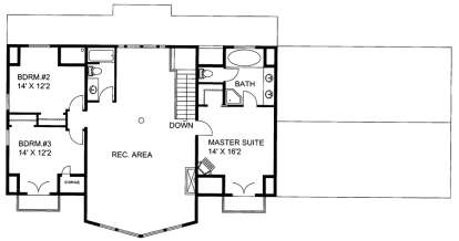 Upper for House Plan #039-00674