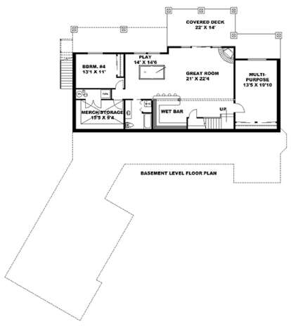 Basement for House Plan #039-00675