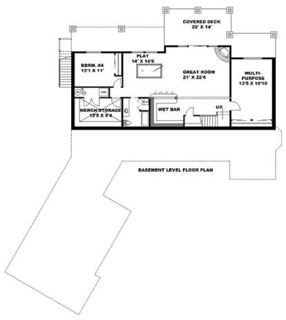 Basement for House Plan #039-00675