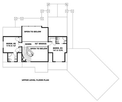 Upper for House Plan #039-00676
