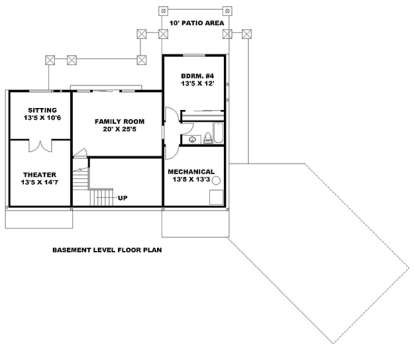 Basement for House Plan #039-00676