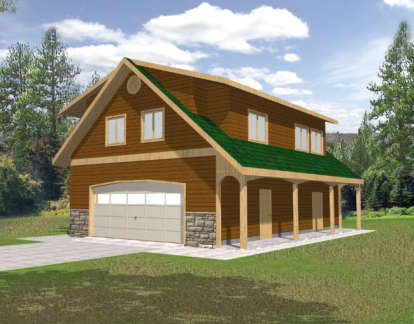 0 Bed, 1 Bath, 1080 Square Foot House Plan - #039-00424