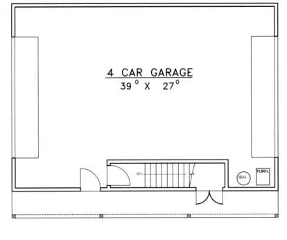 Garage Floor for House Plan #039-00424