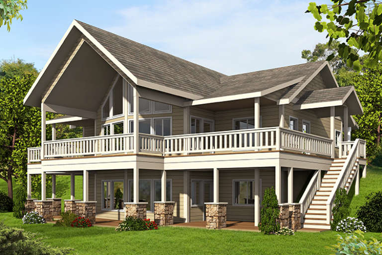 House Plan House Plan #17910 Rear Elevation