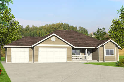 Ranch House Plan #039-00681 Elevation Photo