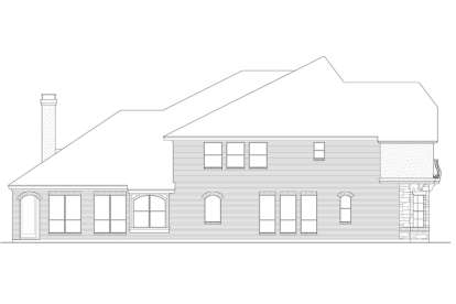 European House Plan #5445-00241 Elevation Photo