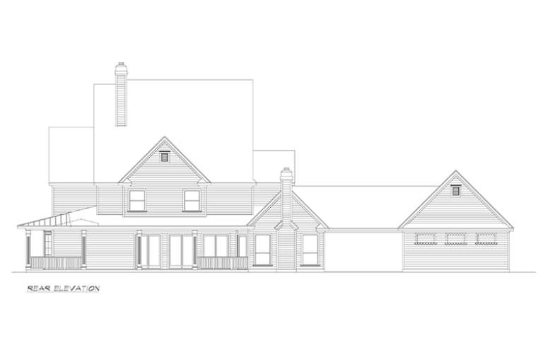 Country House Plan #5445-00243 Elevation Photo