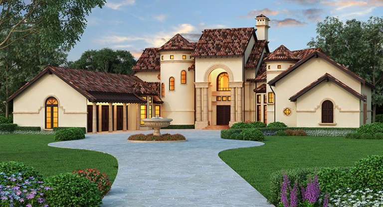 Luxury House Plan #5445-00244 Elevation Photo