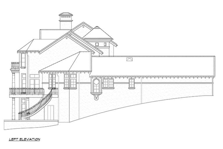 Luxury House Plan #5445-00244 Elevation Photo