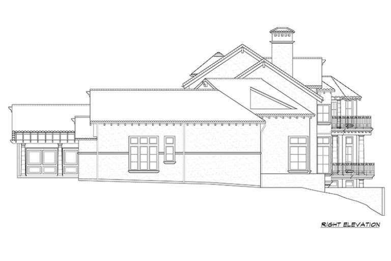 Luxury House Plan #5445-00244 Elevation Photo