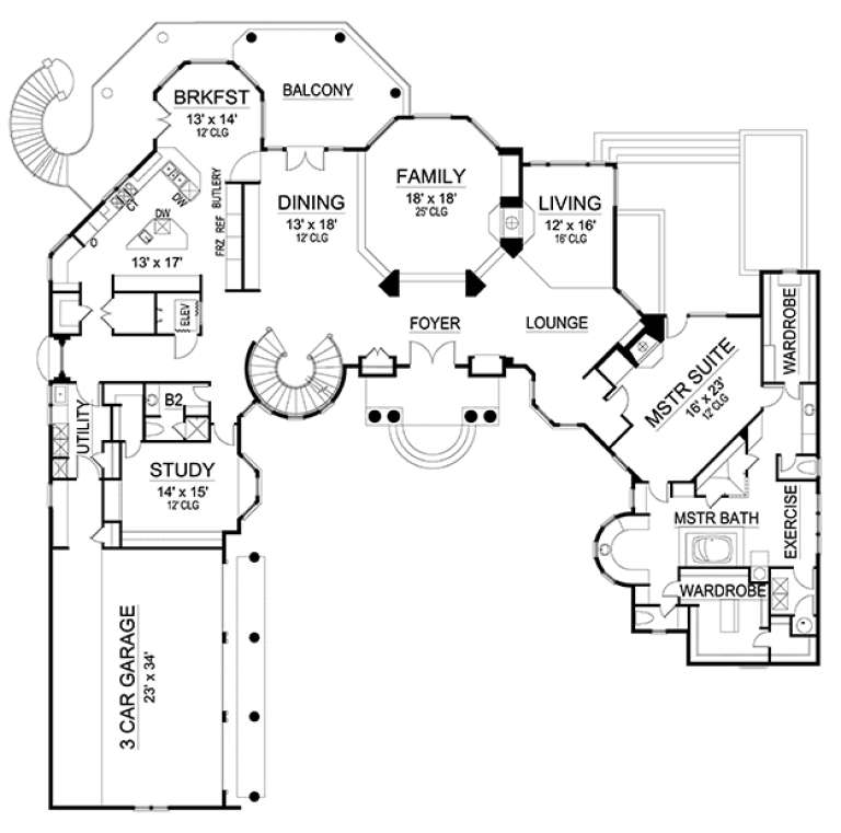 House Plan House Plan #17919 Drawing 1