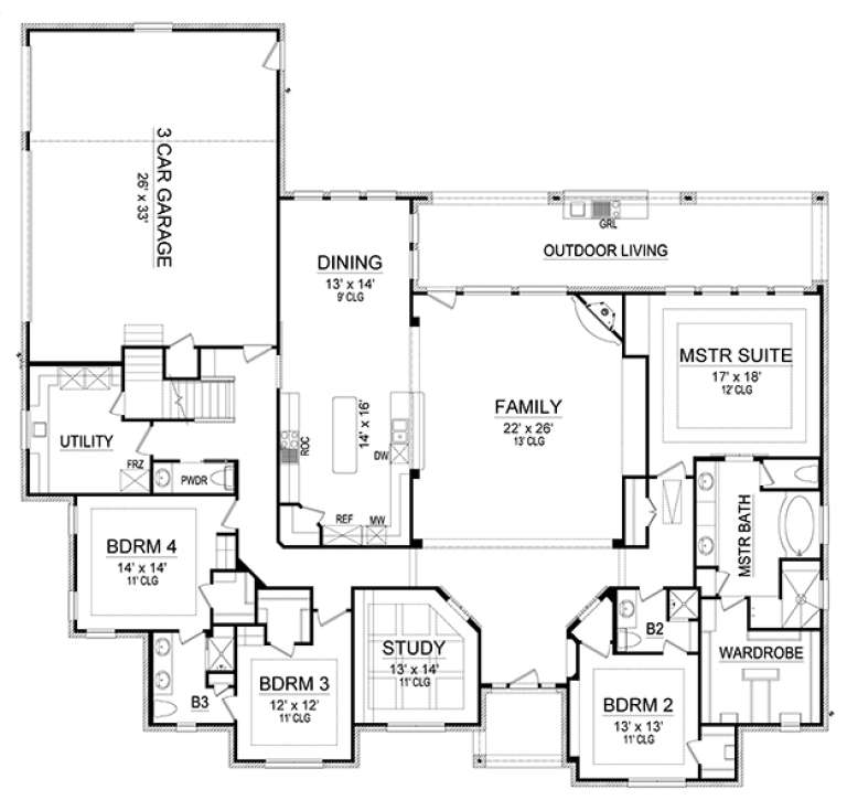 House Plan House Plan #17920 Drawing 1