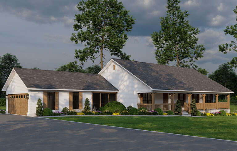 House Plan House Plan #17925 Angled Front Elevation