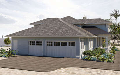 Coastal House Plan #963-00150 Elevation Photo